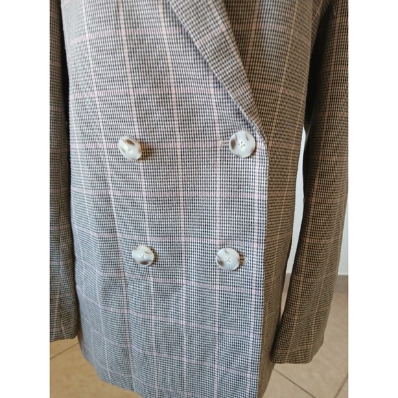 ENOR Plaid Double Breasted Women’s Blazer F - Picture 7 of 16